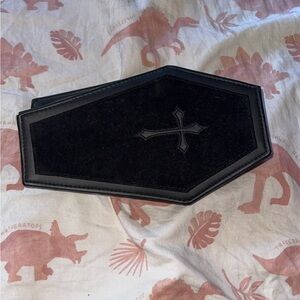 Black Cross Coffin Purse